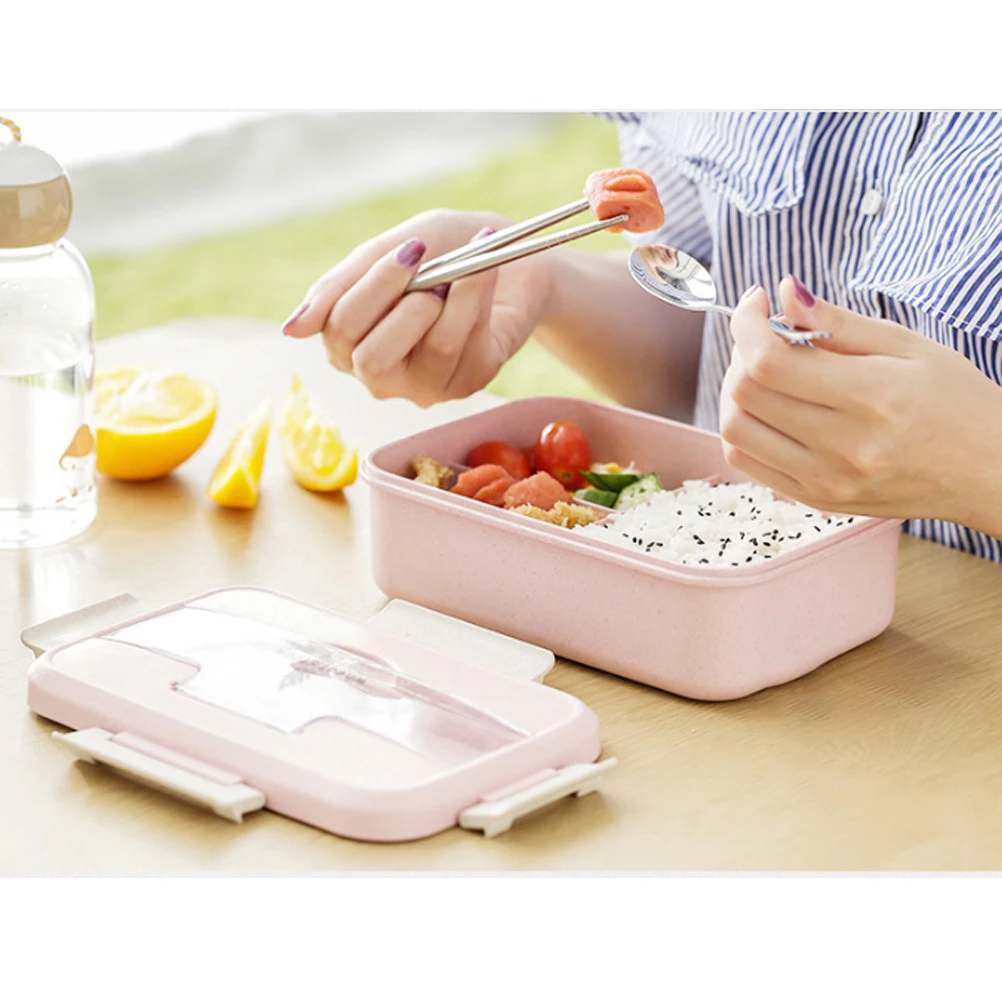 

1000Ml Lunch Box Bento Box For Adult Food Container Microwave Safe Portable Leakproof Compartmentalized