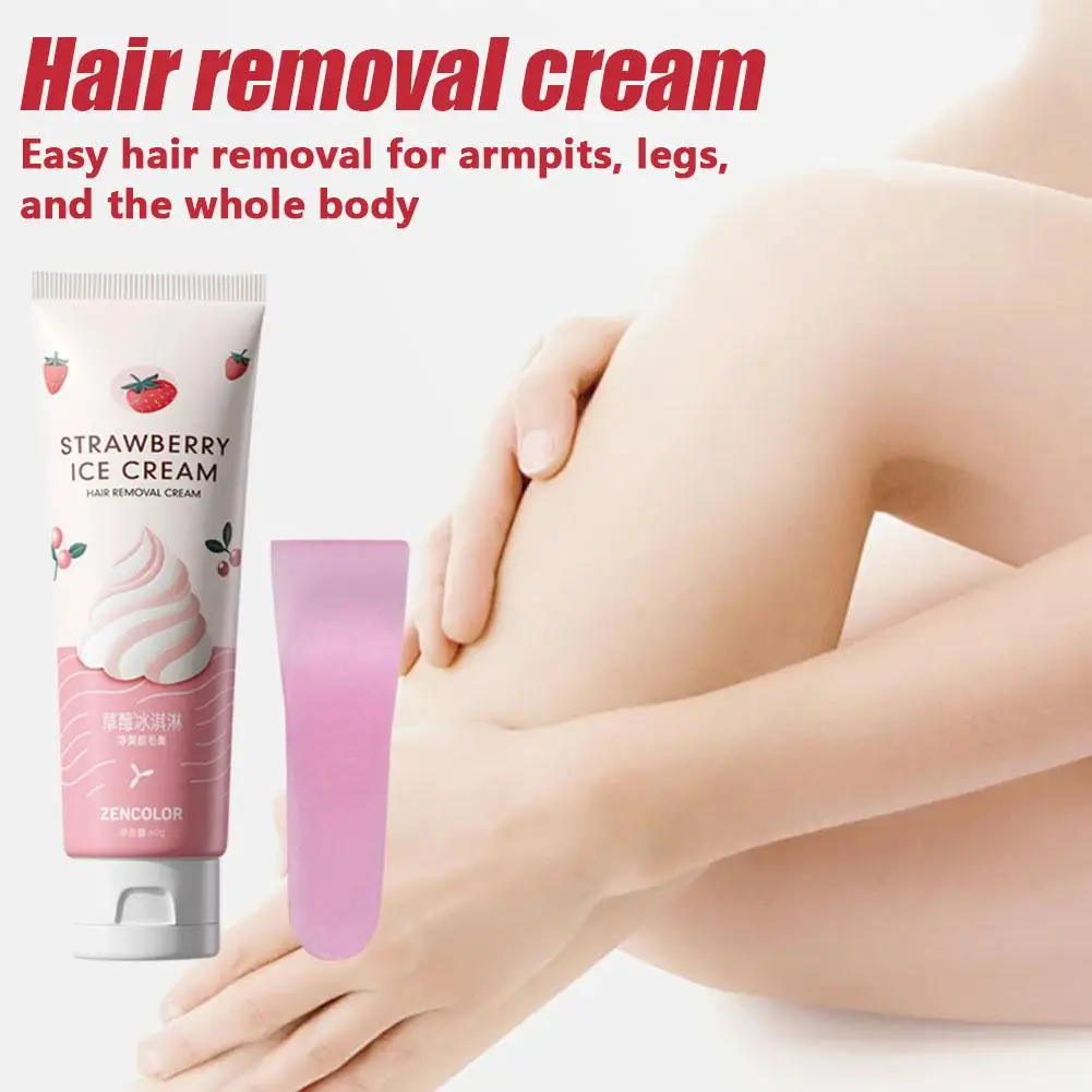 

60g Universal Hair Removal Cream Strawberry Flavor Gentle To Irritating Hair Armpit And Remove Non Hair Clean Easy And Leg G1d9