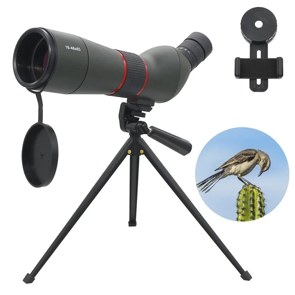 Definition Zoom Monocular Telescope Condenser Large Diameter Birdwatching Mirror Telephoto High Mobile Low Light