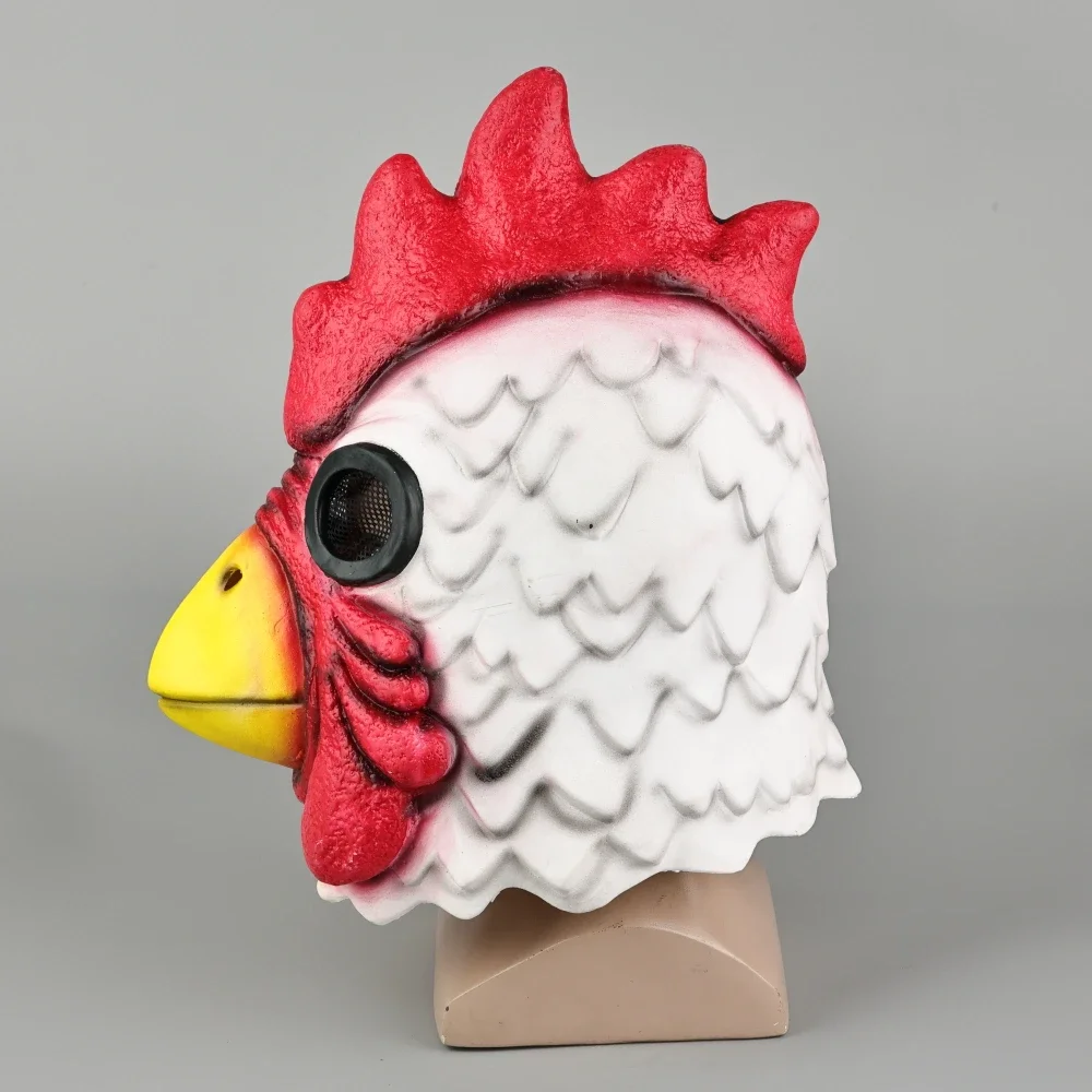 

Cosplay Mask Latex Miami Rooster Animals Masks Chicken head for Halloween Party Masquerade Funny Novel Personality Costume Adult