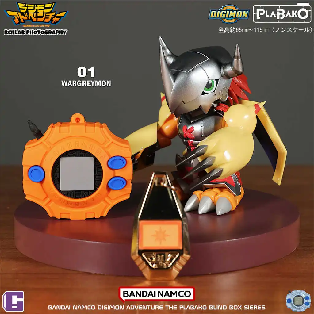 Nuevo en Stock Qmsv Mini Plabako Digimon caja ciega de aventura Digimon War Greymon figura de acción Angewomon caja misteriosa regalo de cumpleaños