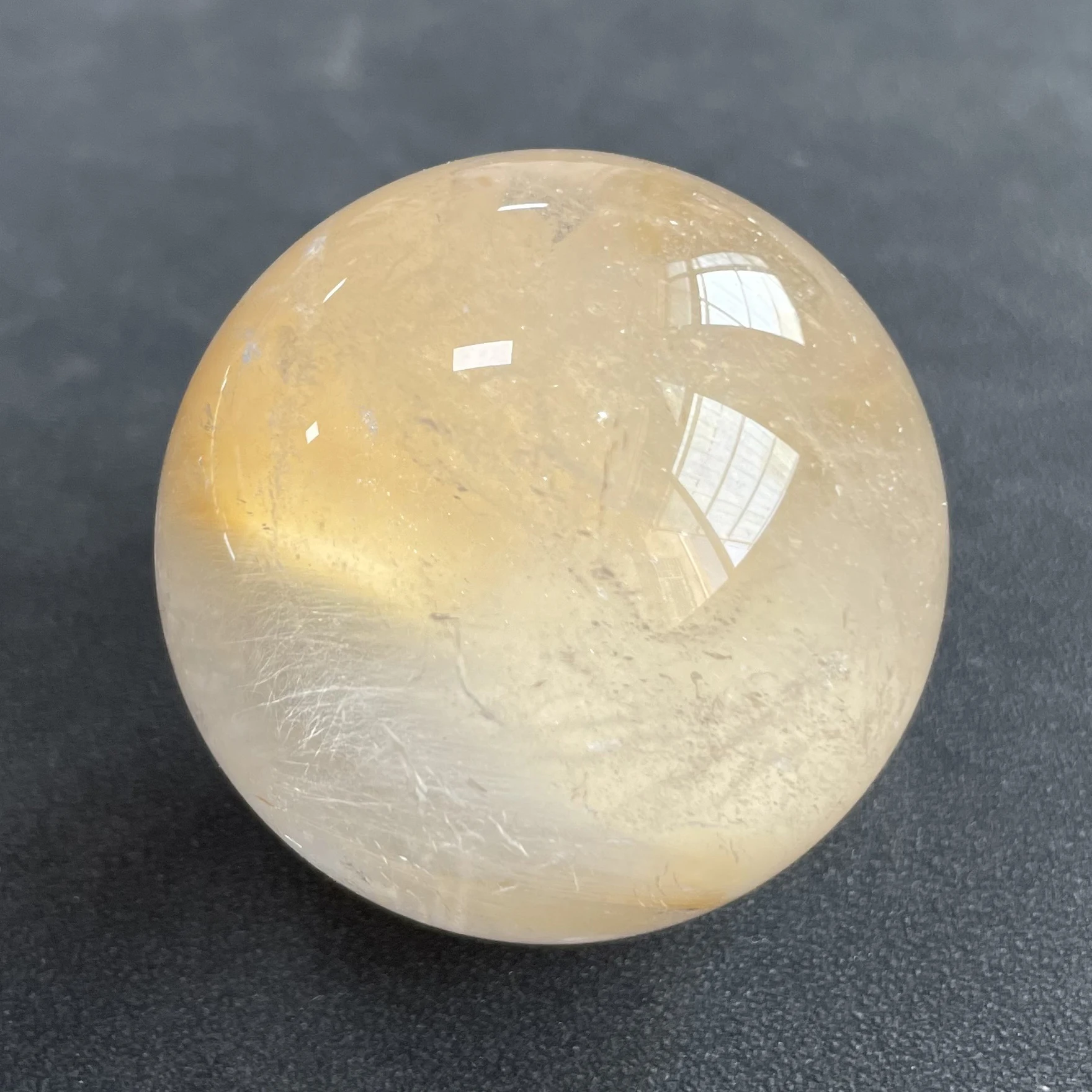 133g Natural Quarte Rutilated Rabbit Hair Crystal Ball Polished Quartz Sphere Reiki Healing Gift Room Decor Fengshui Y1109