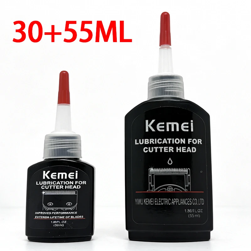 Aceite Lubricante Premium Kemei para Cuchillas de Cortapelos, Previene la Corrosión y la Oxidación, Compatible con Wahl, Andis, Babyliss y VGR