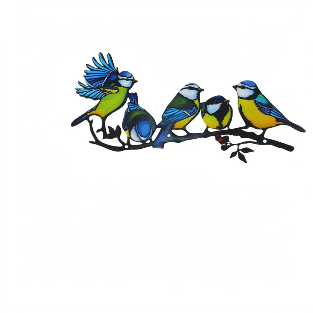 Iron Tree Branch Bird Wall Decoration Metal Hanging Ornament Pastoral Art Sculpture For Home Living Room Wall Decor