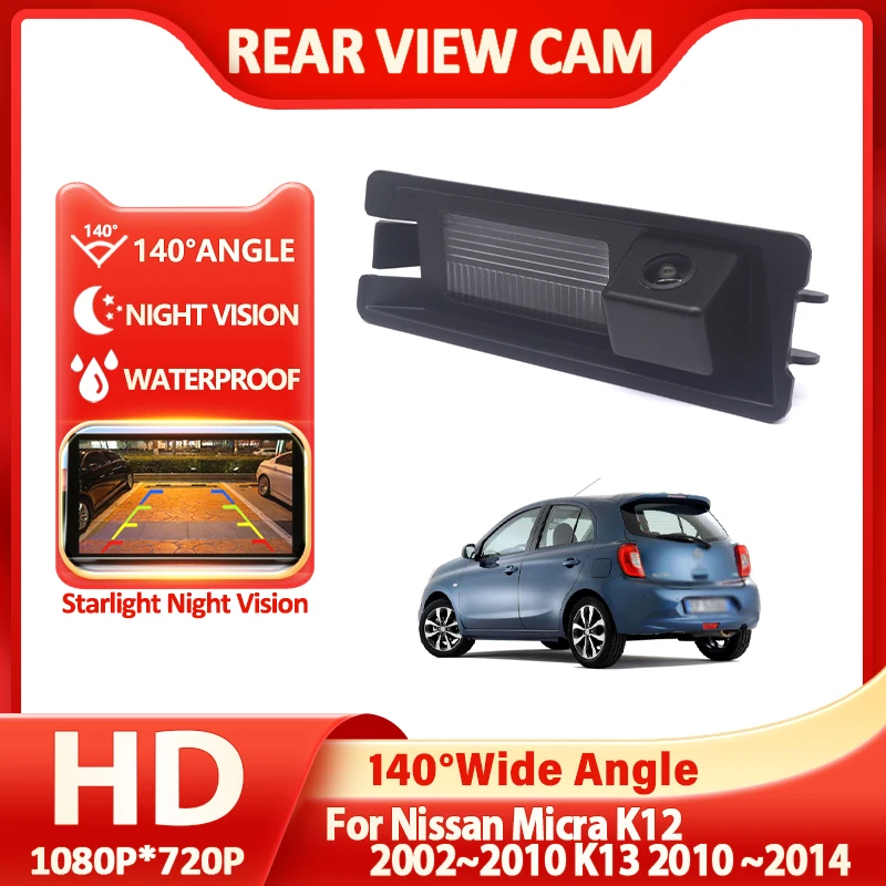 HD CCD 1080P Car License Plate Light Rear View Camera For Nissan Micra K12 2002~2010 K13 2010 2011 2012 2013 2014 Night Vision