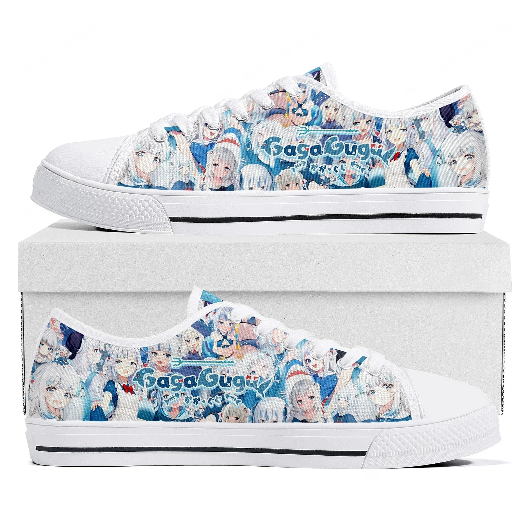 

Кеды Gauru Gura с низким верхом, модные, высококачественные, из канваса, для мужчин и женщин, парные, с милыми комиксами и мангой, на заказ