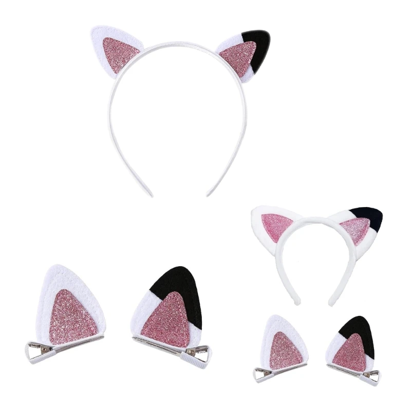 

S1Y1 Plush Ear Headband Cosplay Costume Hairhoop Party Props Headpieces Masquerade Headdress Girl Animation Accessories