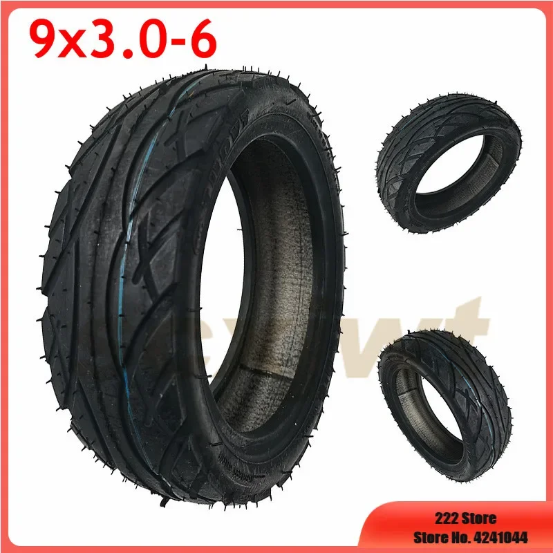 High quality 9X3.00-6 tubeless tyres 9 inch 9*3.00-6 vacuum road tires for Electric scooter 6  motor wheel hub use