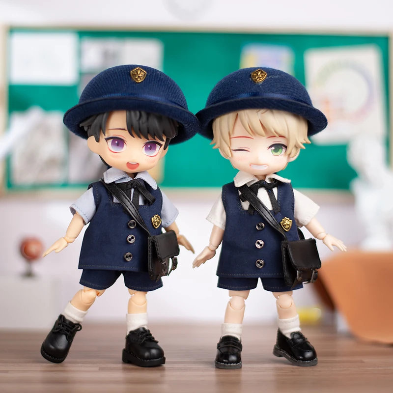 Ob11 Doll Clothes Kindergarten Set Cute School Uniform Hat Shirt Shorts Bag For Penny Obitsu11, Gsc, Molly, P9, Ymy, 1/12bjd