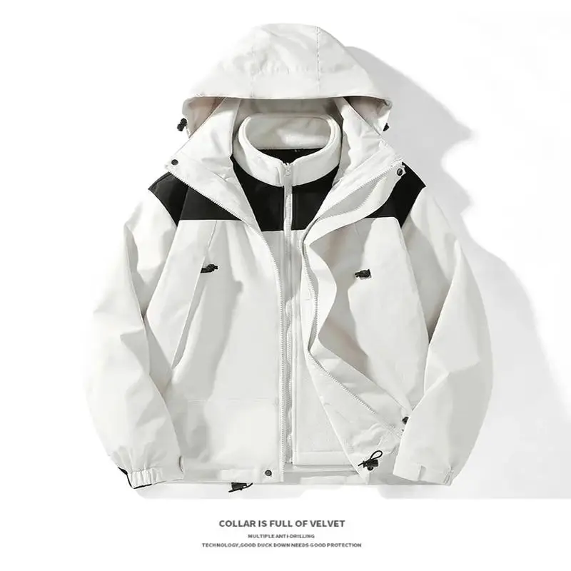 Outdoor Windproof Waterproof Warm Breathable Wear-resistant Jacket For Autumn Winter Outdoor Sports Hiking Couple's Jacket