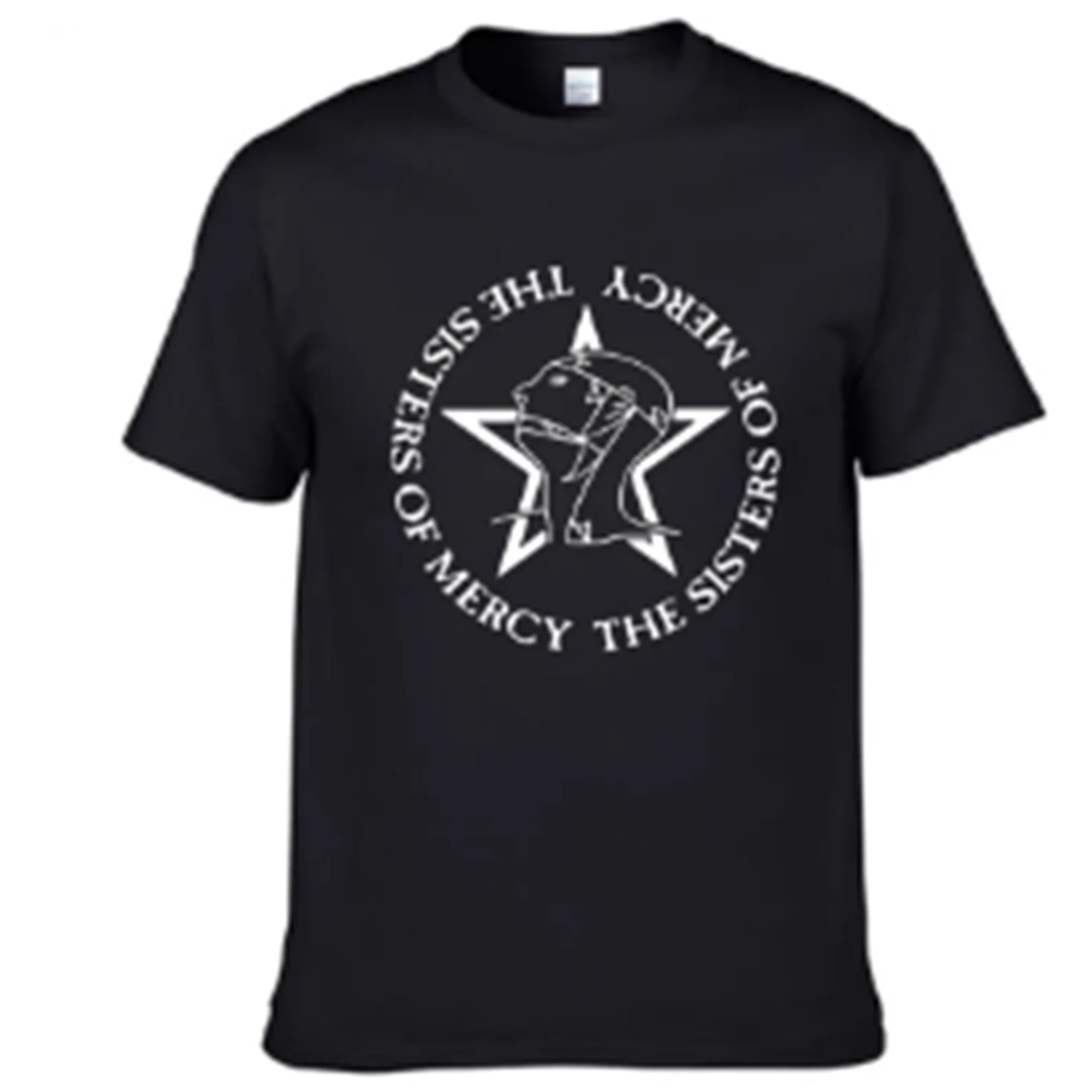 New The Sisters of Mercy T-Shirt Men and Women Tee Post Punk Goth Rock Band T Shirts Cotton Tops Tees S-5xl