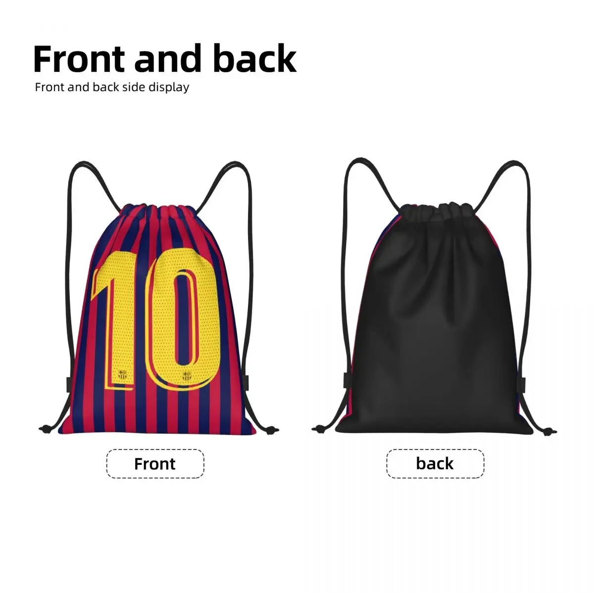 Custom  10 Soccer Legend Drawstring Backpack Sports Gym Bag For Men Women Maradonas Shopping Sackpack