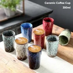 1pcs Ceramic Coffee Mug Camping Breakfast Pottery Cup Porcelain Teacup Household Cute Coffee Cups Gift Wholesale