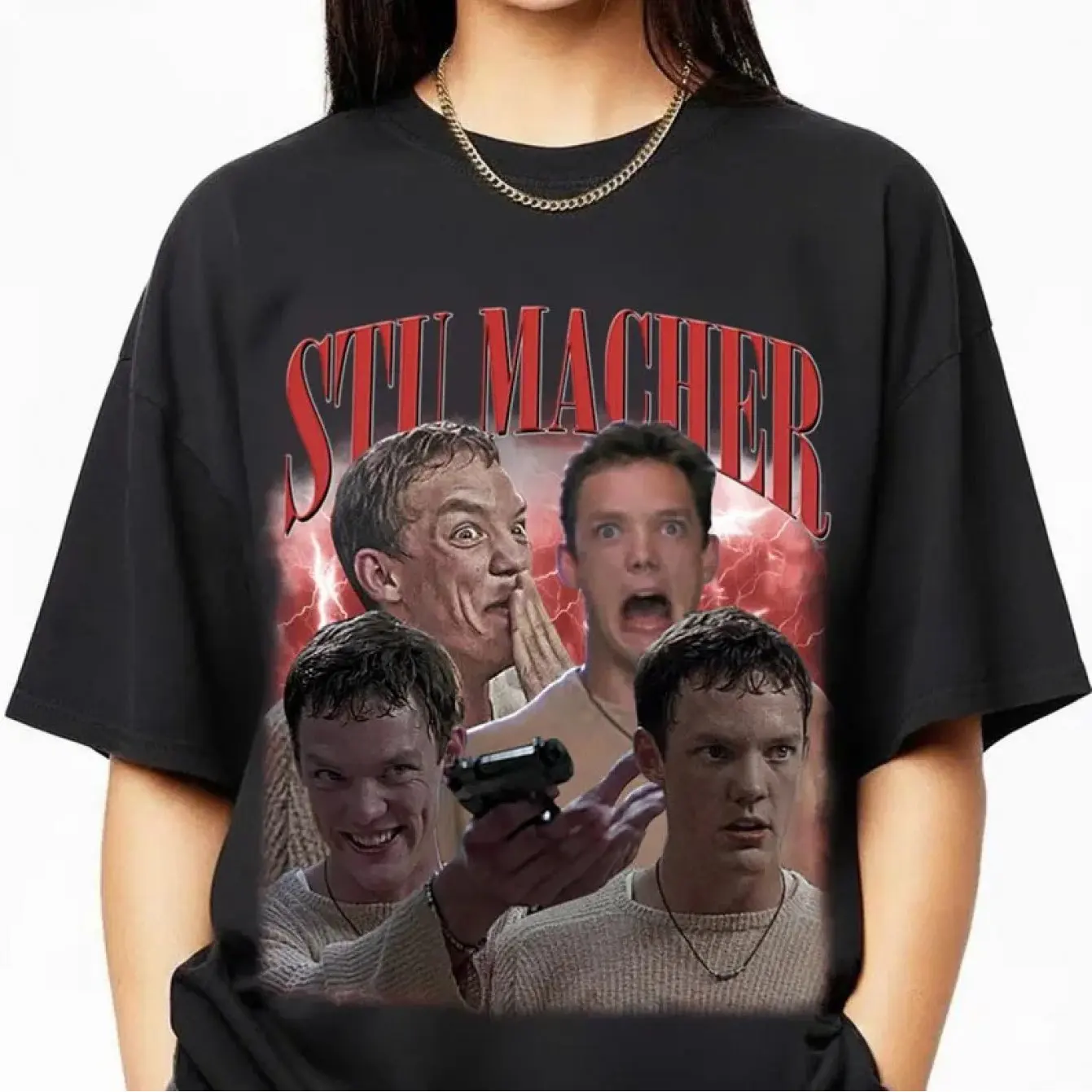 Camiseta Retro Stu Mecher colección de películas de terror Scream camiseta Unisex Retro Neutral Casual Top estampado
