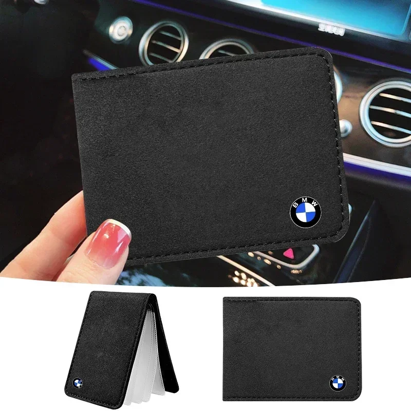 Suede Anti-Fur Car Driver License Cover Card Case For BMW M Performance E36 E60 E90 X2 X1 X3 X5 E46 E39 E70 M3 M5 M6 Accessories