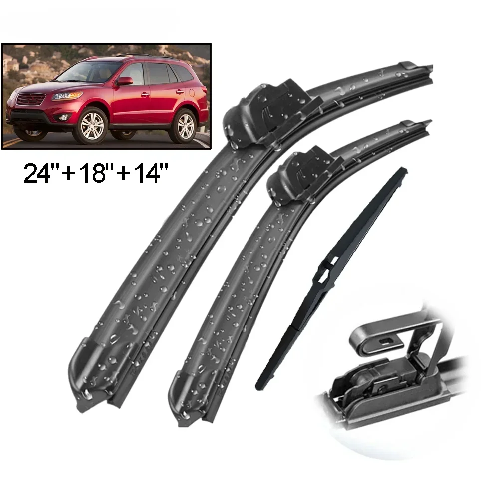 Car Wiper Front & Rear Wiper Blades Set Kit For Mazda 3 BL Hatchback 2009 - 2013 Windshield Windscreen Window 24