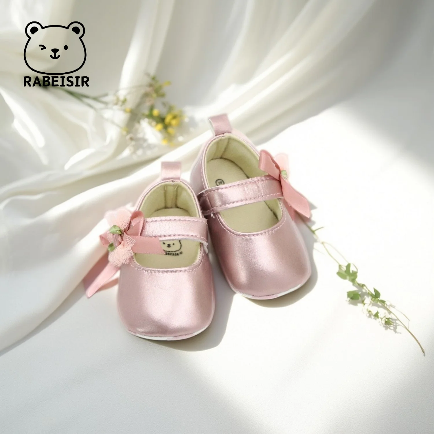 Sapatos de princesa para meninas de 0 a 18 meses, sapatos de caminhada para bebês, sola macia, sapato único versátil e moderno
