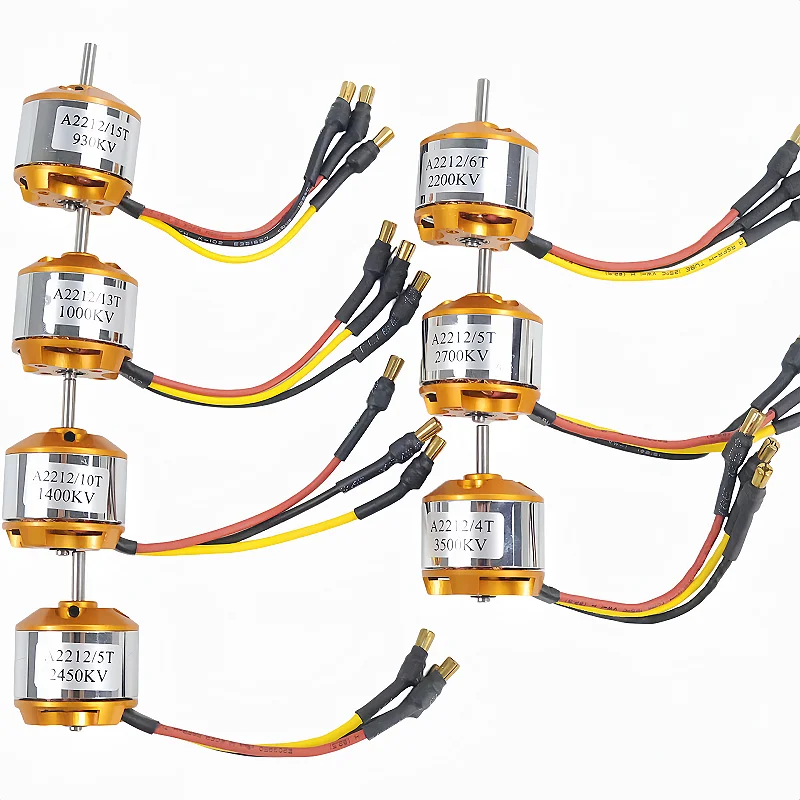 1PCS A2212 Brushless Motor 930KV 1000KV 1400KV 2200KV 2450KV 2700KV For RC Aircraft Plane Multi-copter Brushless Outrunner Motor