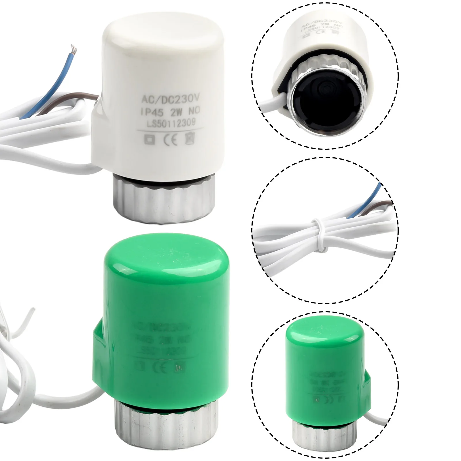 Thermostat Actuator for Floor Heating Manifold Radiator 230V with 2 Wire Connection and M30 x 1 5mm Threaded Design