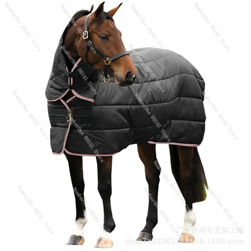 Autumn and winter horse care blanket thickened padded cotton breathable waterproof with scarf horse coat