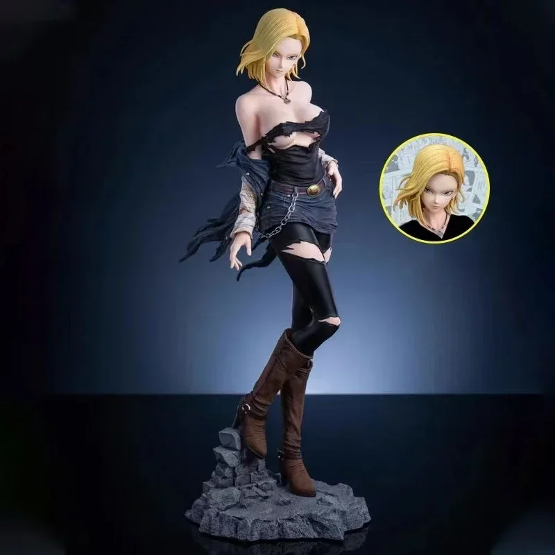 Figuras De Dragon Ball Z De 30 cm, figura De Android 18, estatua De Pvc, colección De figuras, Décoration Fille GK Jouet Anniversaire Cadeau De