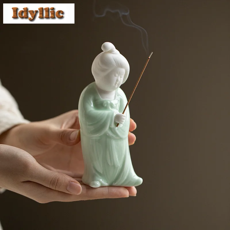 تانغ سلالة السيدات حامل البخور الناشر البخور الشعلات البعوض لفائف حامل عززات مبخرة المقاهي اكسسوارات الحلي