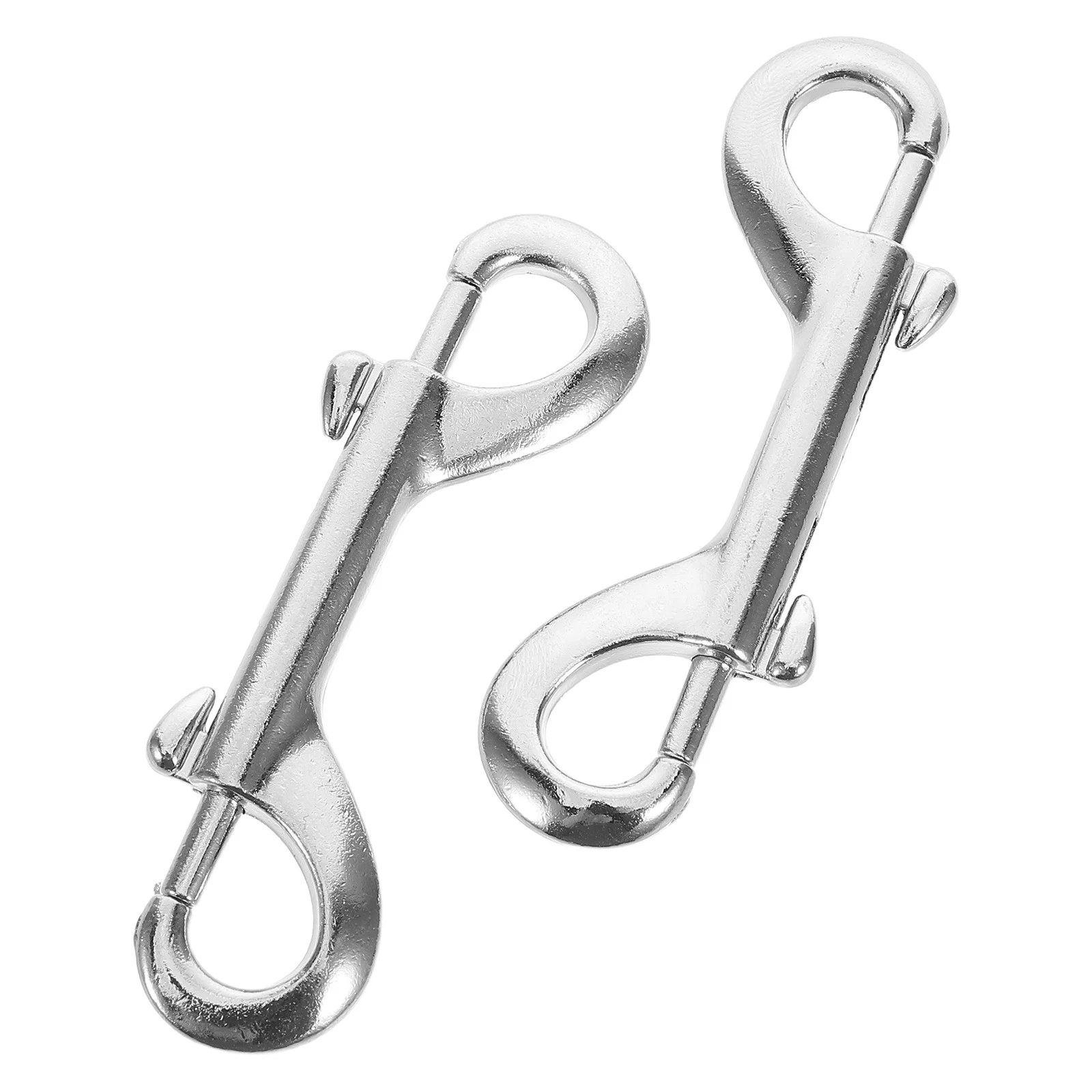 

2Pcs Quick Release Double Ended Hook Buckles Zinc Alloy Spring Snap Clasps for Dog Collars Leashes Diving Clips Multifunctional