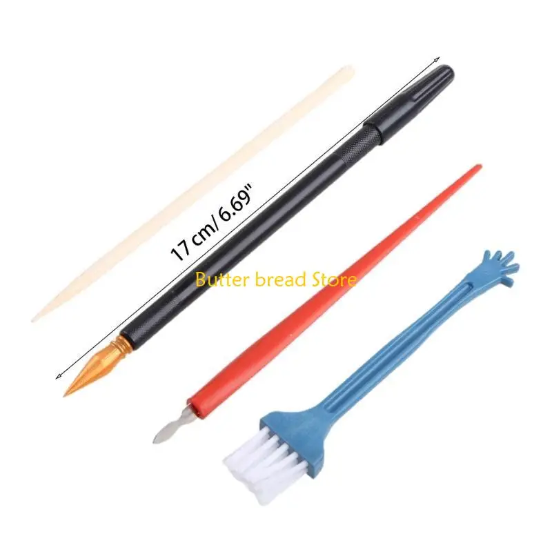 W89C 스크래치 아트 도구 포함 긁는 도구 듀얼 팁 스크래치 펜 나무 스타일러스 아이 성인 미술관을위한 깨끗한 브러시