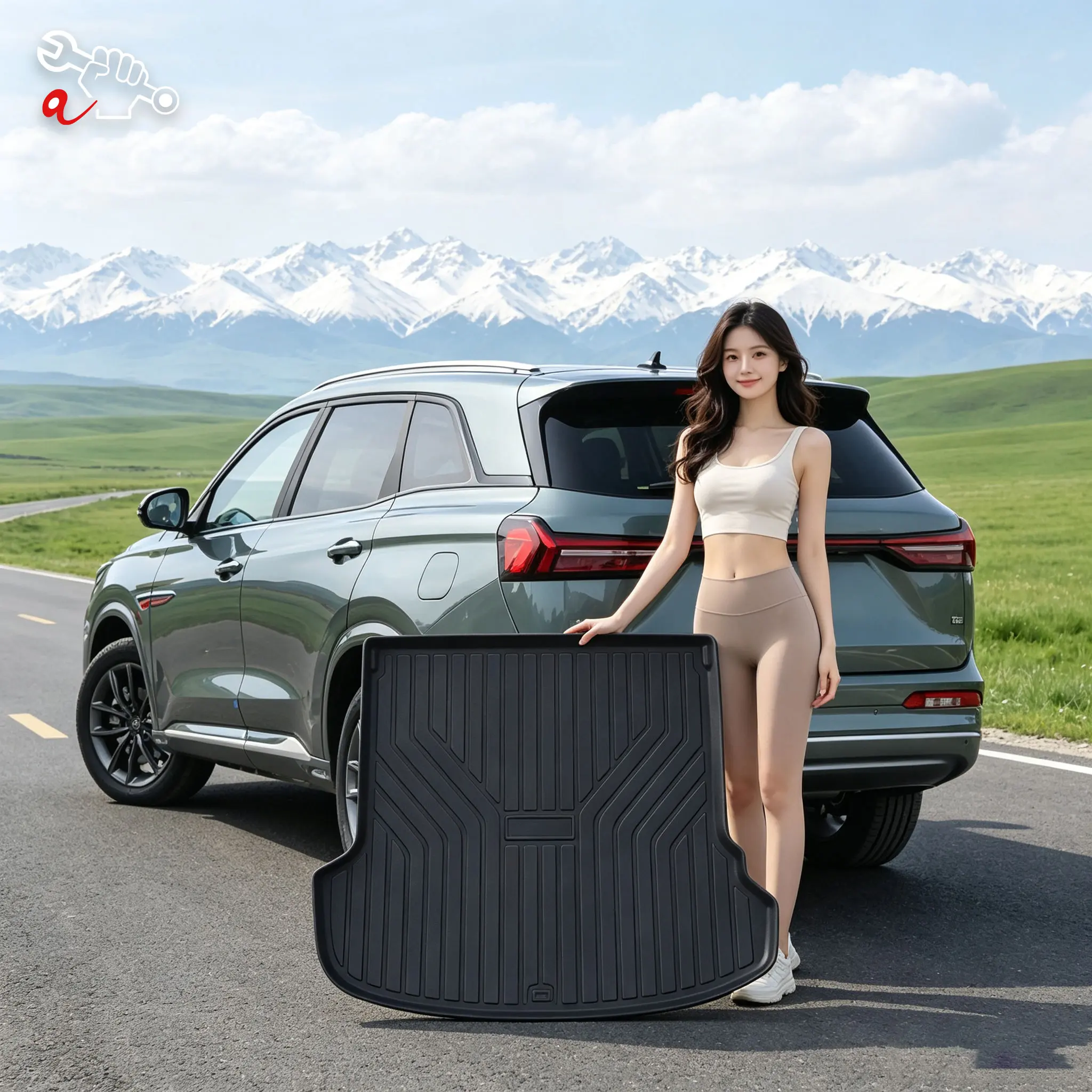 Custom Fit TPE Trunk Mat For ‌LanDian E5‌ DFSK E5 2023-2026 Rear Cargo Liner Durable Anti-Dirty Cargo Boot Liner Trunk Pad
