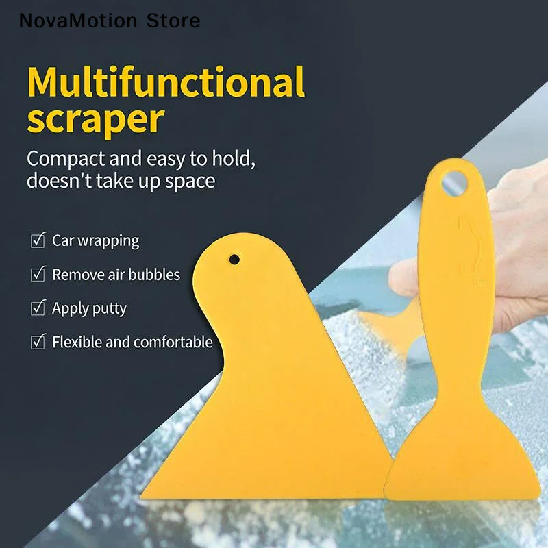 [NM]Car Window Tinting Tools Yellow Squeegee Glass Window Film Headlight Film Triangular Squeegee[NM]