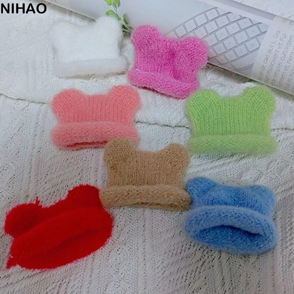 Cute Mini Knitted Hats DIY Doll Decorative Cap Kid Hairpin Jewelry Accessory Garment Sewing Handmade Materials