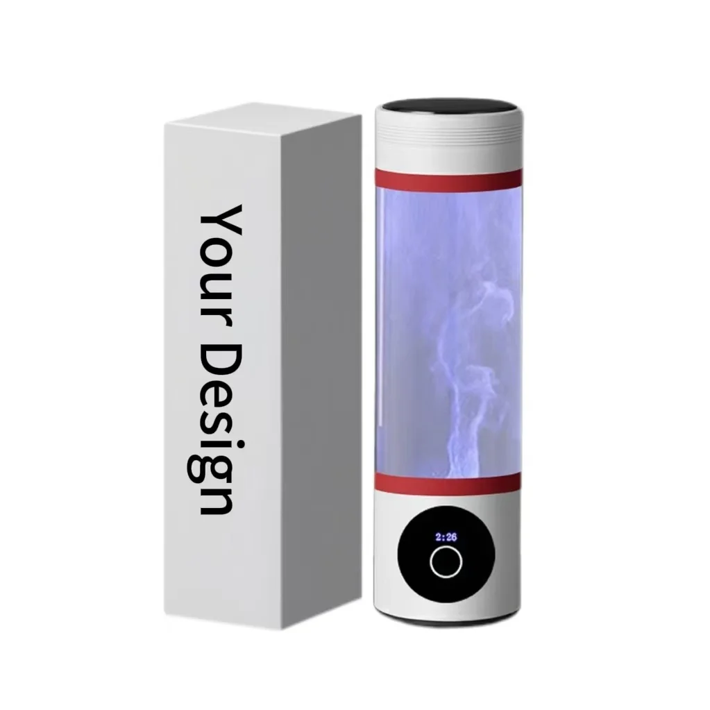 

YenvQee New Shape 8000PPB Multi-color Hydrogen Rich Water Bottle Multi-color LED Light Food Grade PC Hydrogen Rich Water Bottle