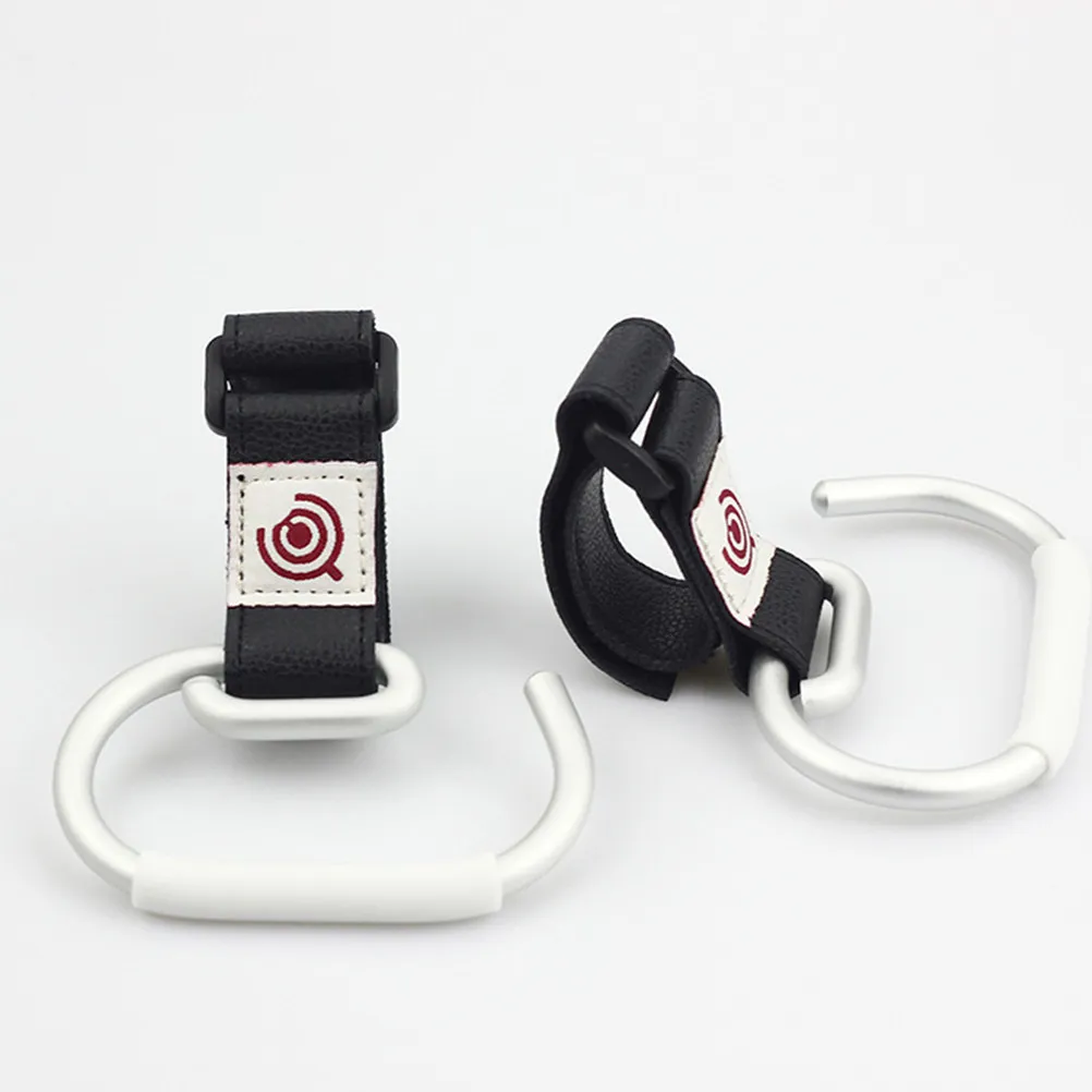 Baby Stroller Hook Clips Aluminum Alloy Rotatable Heavy Duty Silver Hook for Hanging Diaper Bags Purse Stroller