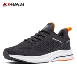 Baasploa New Running Shoes Men's Casual Lightweight Designer Mesh Sneakers Male Outdoor Breathable Lace-Up Sports Walking Shoes