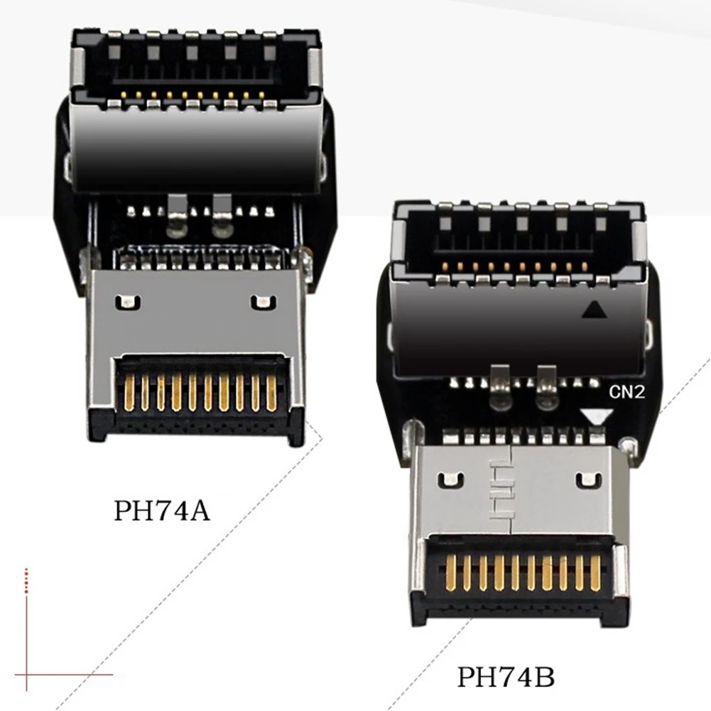 Type-E Interface 90 Degree Steering Elbow Computer Motherboard USB3.1 10G Front Type-C Installed Wiring