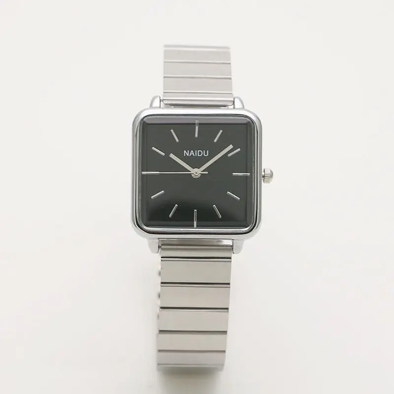 Orologio al quarzo da donna Luxury Fashion Square Gold Case cinturino in acciaio Simple numeri romani quadrante orologio orologi da donna orologio da polso da donna