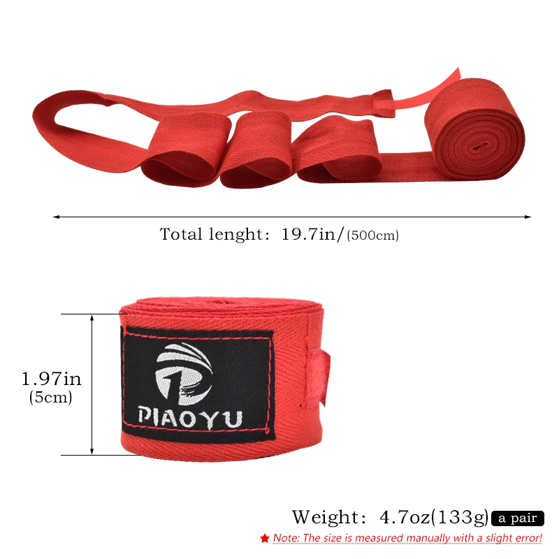 2pcs 3/5M Boxing Training Bandage Cotton Sports Bandage Muay Thai, Karate Taekwondo Wrist Protection Straps