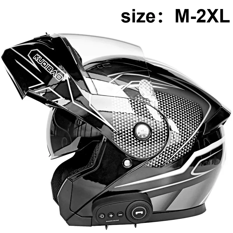 

Dot Сертифицированный ABS двойной противотуманный козырек Bluetooth гарнитура встроенный мотоциклетный шлем откидного типа со съемной внутренней подкладкой K10