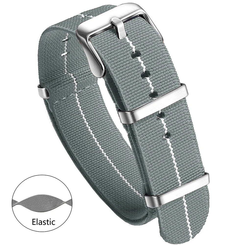 Nylon-Uhrenarmband, 20 mm, 22 mm, bequeme Uhrenarmbänder, Schlaufe, militärisch, waschbar, für Herren-Uhrenarmbänder