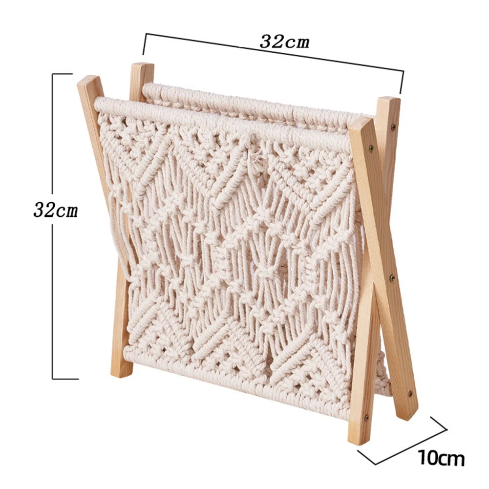 A51M-Magazine Rack Bohemian Style Magazine File Rack سلة تخزين المجلات #5