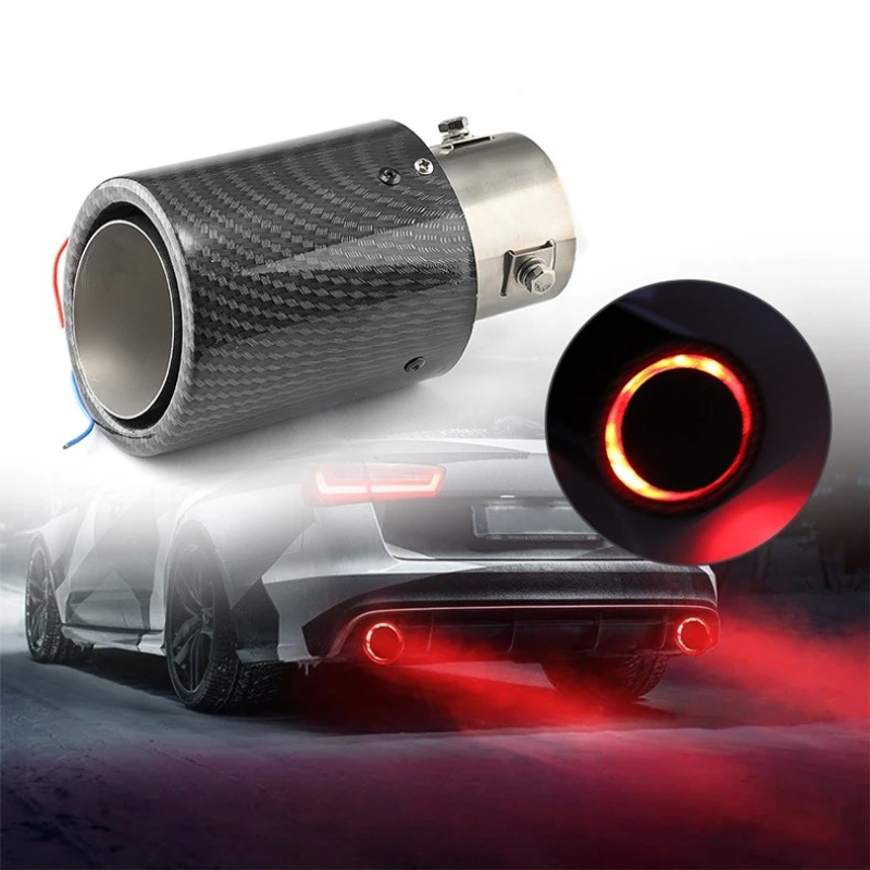 

Car Exhaust Pipe Nozzle Luminous Muffler Lights LED Exhaust Pipe Car Exhaust Backlight Akropovich Muffler Nozzle with Backlight