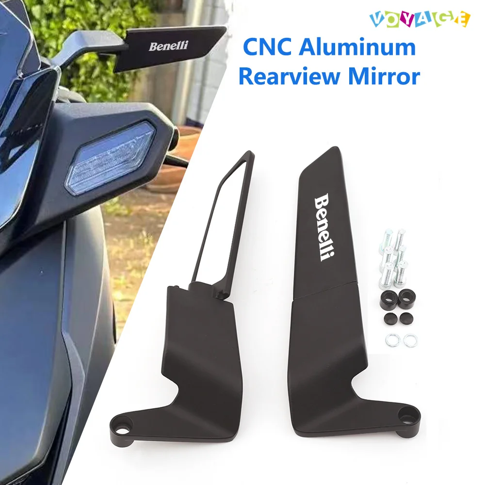 For Benelli Imperiale 400 TRK502 BN302 TNT125 300 BJ BN QJ Leoncino Motorcycle Accessories Mirrors Stealth Winglets Mirror Caps