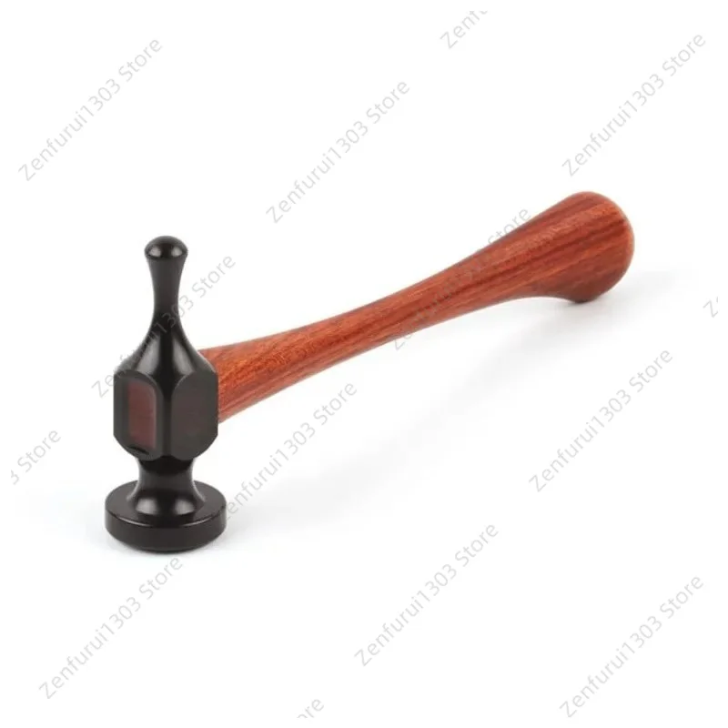 HRC52 55# High Carbon Steel Rosewood Handle Leather Craft Stitching Hammer Gothic Ball Peen Jewelry Tool