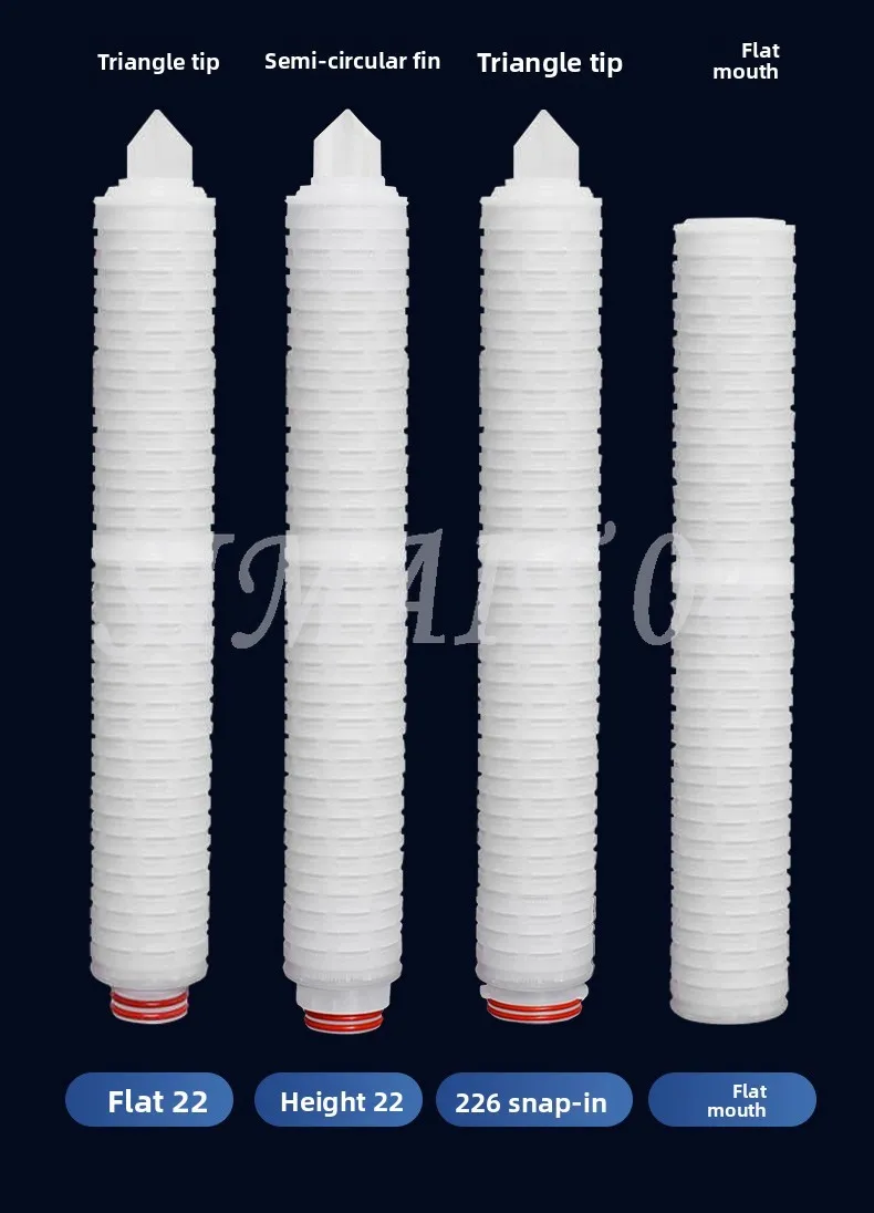 2 Pack Folded PP Cotton Filter Cartridge 20 10 30 40 Inch Microporous Water Purifier Filter for Precision Filtration