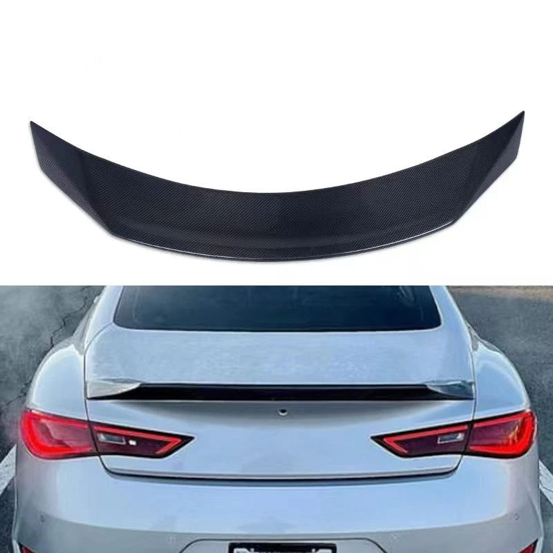 

Rear Trunk Spoiler Lip Wing For Infiniti Q60 / Q60S 2013-2019 Real Carbon Fiber Car Tailgate Lid Flap Splitter Lip