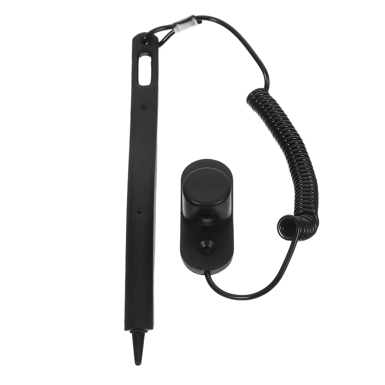 Resistive Touch Screen Stylus Pen Ergonomic PU Aluminum Design Soft Tip Anti-Fingerprint 90Cm Stretchable Cord Car Dashboard