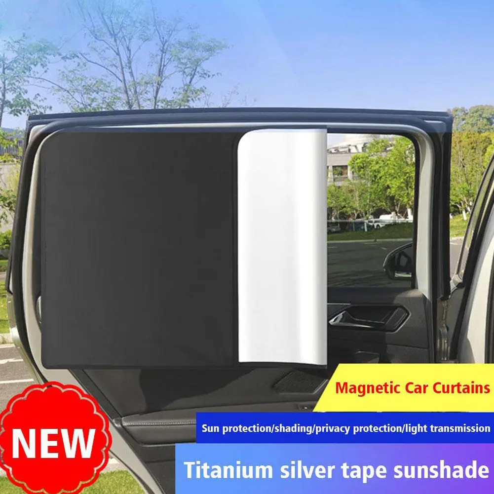 Car Sunshade Magnetic Window Cover Foldable Auto Side Window UV Breathable Protector Auto Parts Curtain O8S0