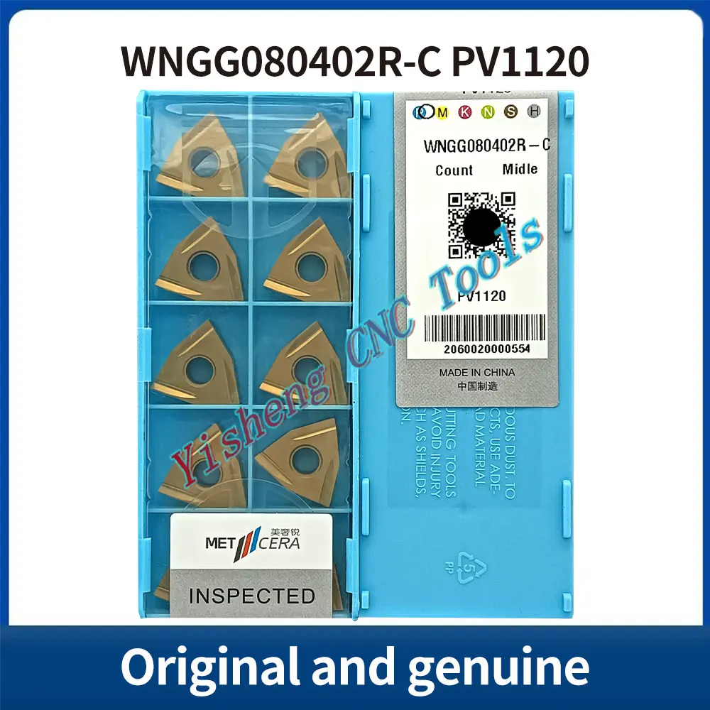 Utensili da taglio METCERA WNGG080402L-C WNGG080402R-C WNGG080404L-C WNGG080404R-C MC1020 PV1120 PV4312 Inserti CNC in metallo duro di tungsteno