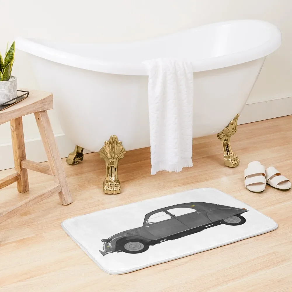 

2CV deux chevaux grey version Bath Mat Toilet Floor Anti-Slip Shower Kitchens Carpets For Bathrooms Mat