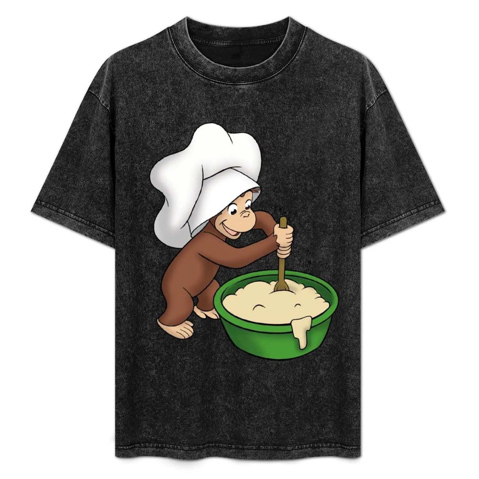 

Curious George baking a cake T-Shirt man tshirt t shirts cotton 100% T-Shirt